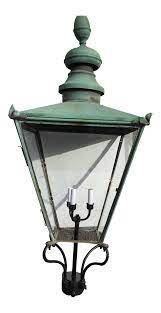 Antique outdoor post light fixtures. Antique Vintage Copper And Cast Iron Post Lantern Light On Chairish Com Copper Post Light Outdoor Post Lighting Antique Lighting