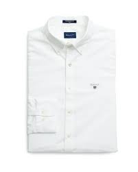 Ανδρικό Πουκάμισο GANT The Broadcloth Slim Shirt 3046402/110 Άσπρο