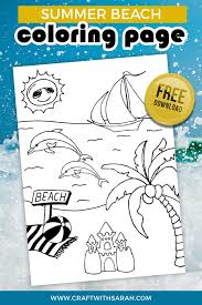 Our first summer coloring page features a cute under the sea scene with a friendly fish, turtle, and shark. Free Printable Summer Sunshine Coloring Page