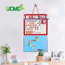 Us 39 92 20 Off Decorative Printing Wall Calendar Kids Growth Reward Chore Behavior Charts Hanging Board Dry Erase Weekly Planner Children Toys In