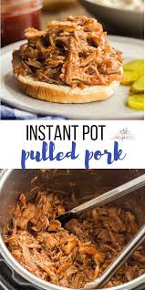 This Instant Pot Pulled Pork With Cranberry Bbq Sauce Is Sweet And Tangy With A Pulled Pork Instant Pot Recipe Pulled Pork Recipes Instant Pot Pork Loin Recipe