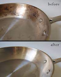 How To Clean Burnt Stainless Steel Pots And Pans Clean Baking Pans Clean Pots Cleaning Hacks