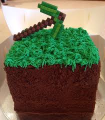 Minecraft Dirt Block With Emerald Pickaxe Triple Barrel Vanilla Velvet Cake Green Piped Grass And Chocolate Biscuit Minecraft Cake Cake Chocolate Biscuits