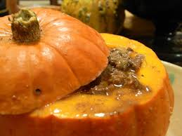 Try This Dinner In A Pumpkin Recipe In A Baby Pumpkin Variety And Serve One Stuffed Pumpkin Per Person Pumpkin Recipes Dinner Pumpkin Recipes Pumkin Recipes