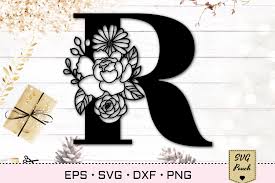 Download Floral Letter R Svg Flower R Monogram Font Initial Svg 549668 Cut Files Design Bundles