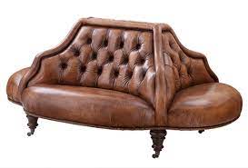 A true style sophisticate, this sofa has made its appearance in upscale gentlemen's clubs, victorian homes, and more for centuries; Casa Padrino Luxury Genuine Leather Sofa Vintage Tobacco Brown Leather 4 Sided Luxury Hotel Club Sofa