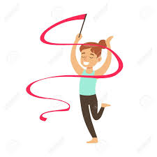 Nina Haciendo Gimnasia Ritmica Ejercicio Con Cinta En Clase Profesional Deportivo Futuro Pequeno Nino Feliz Y Adorable Escenario De Desempeno Ilustracion Vect Gimnasia Para Ninos Ninos Haciendo Ejercicio Ejercicios