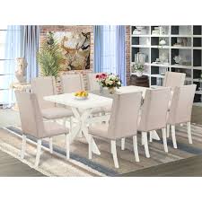 The beautiful dining chair on alibaba.com are perfectly suited to blend in with any type of interior these beautiful dining chair are available in various distinct colors and shapes to choose from and can also. East West Furniture X027fl201 9 9 Piece Modern Dining Table Set 8 Parsons Dining Room Chairs And Rectangular Table Hardwood Structure Walmart Com Walmart Com