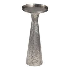 Presenting new collections of aluminum pedestal table at alibaba.com that are sturdy, cheap and stylish. Cala Silver Hammered Metal Drink Table