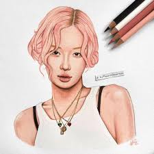 My drawing of Rosè 🩷✏️ Edit: the last post is blocked in some countries  due to copyright with the music 😰 @roses_are_rosie new song with Bruno  Mars is already a pop classic