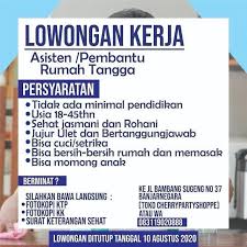 Info lowongan kerja 2020 hari ini (24/08/2020) di channel youtube tubeloker yaitu info lowongan kerja tanpa ijazah di berbagai daerah di jawa. Lowongan Kerja Smp Mts Agustus 2021