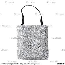 Flower Design Doodle 2 Tote Bag Zazzle Com Mandala Tote Bag Tote Bag Tote
