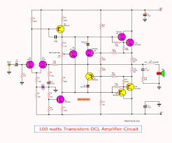 Circuit diagram of 1000 watts audio amplifier. 100w Amplifier Circuit With Pcb