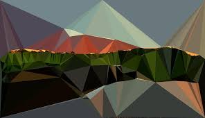 Abstract Art Landscape Of Triangles Digital Art By Elena Kosvincheva