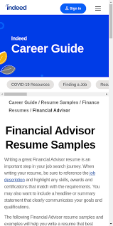 Resuming my career as financial advisor in an environment where i can express my experience and skills. Financial Advisor Profile Sample 20 Guides Examples