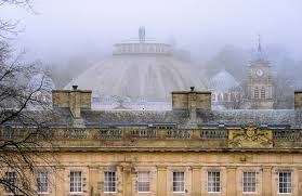 Snow joke! The spa town of Buxton in Derbyshire