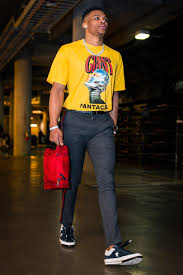 If you follow the nba even a little bit, you know that russell westbrook's style off the court is just as bold as he is on the court. The Russell Westbrook Look Book Gq