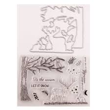 Bottle floral wood rubber stamps flowers leavies stamp for card making scrapbooking journaling diy 8 style. Christmas Elk With Tree Craft Clear Stamps And Cutting Dies For Card Making Buy Clear Stamps And Cutting Dies Clear Stamps For Card Making Clear Stamps Dies Craft Product On Alibaba Com