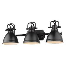 Government of canada energy savings rebate program get 25% instant rebate on selected energy star certified dehumidifiers, smart thermostats and air purifiers. Golden Lighting Duncan 3 Light Bath Vanity Light With Shade Black Lowe S Canada
