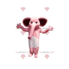 Can a pink elephant dance like a yellow duck? Mascot Pink Elephant With A Huge Trunk Jungle Sizes L 175 180cm