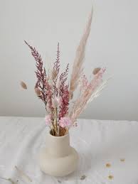 Blush Pampas Grass Decoration Arrangment Real Dried Flowers Home Decor Floral Vase Arrangment Minimal Decor Pampas Grass Decor Dried Flower Arrangements Dried Flowers