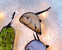 Home & Living :: Home Decor :: Ornaments :: READY TO SHIP ~ Christmas Mouse  Stained Glass Ornament