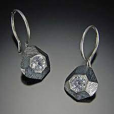 Rock Earrings By Dahlia Kanner Silver Stone Earrings Artful Home