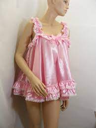 Sissy Satin Baby Doll Nightie Negligee Dress Top Cosplay Fancy - Etsy