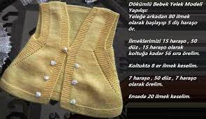 kiz bebekler icin yapabileceginiz cok sik bir bebek yelek modeli daha koltuk altindan genislemesinden dolayi do baby vest baby knitting patterns baby knitting