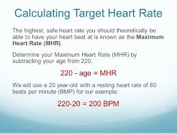 Calculating Target Heart Rate Thr Zone Ppt Video Online