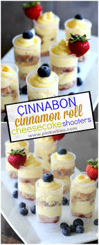 Cinnabon Cinnamon Roll Cheesecake Shooters Pinkwhen Cinnamon Roll Cheesecake Dessert Shooters Recipes Desserts