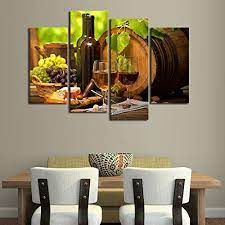 Save favorite corks in a. Yearainn Kitchen Wall Art Canvas Artwork Fruits Grapes Wine Bottle Foods Canvas Painting 4 Pieces Large Canvas Art Contemporary Nature Pictures For Dining Roo Wall Art Decor Living Room Dining