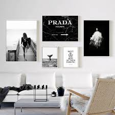 Bedroom Black And White Canvas Wall Art Woman Fashion Surf Poster Letter Nordic Wall Pop Art Canvas Painting Vogue Posters And Prints Mo Living Room Canvas Living Room Art Prints Pop Art Canvas Paint