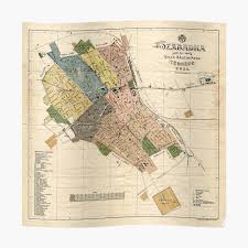 Vintage Map of Subotica Serbia (1911)" Tapestry by BravuraMedia | Redbubble