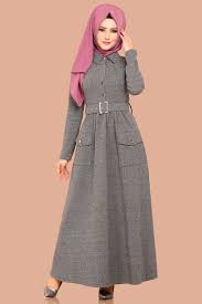 Elbise Onden Dugmeli Kemerli Elbise 5448mp186 Gri Fashion Dresses Muslimah Fashion Outfits Indian Fashion Dresses
