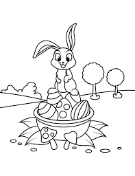 You'll find simple mermaid coloring pages for kids and little hands to enjoy as well as more detailed mermaid art pages for grown teenagers and adults to color and relax also. Easter Bunny With Eggs Coloring Page Free Printable Coloring Pages For Kids