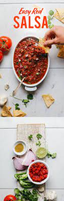 Easy Red Salsa Minimalist Baker Recipes Recipe Recipes Food Red Salsa