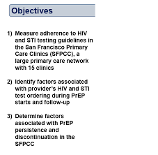 factors impacting appropriate hiv sti screening and prep