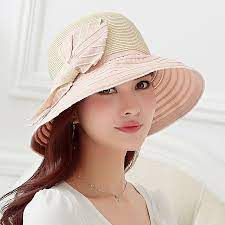 Handmade Straw Sun Hat With Bow Best Womens Hats For Sun Protection Summer Wear Hats For Women Sun Hats For Women Dressy Hats