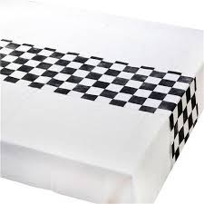 Black And White Checkered Table Runner Truly Alice Check Table Runner 2m Set Your Table For A Perfect Party Fabric Table Runner Measures 2m X 30cm Alice In Wonderland Party Tea P