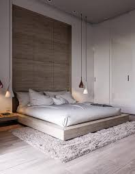 Wood bedroom headboard wall design. Modern Bedroom Headboard Wall Design