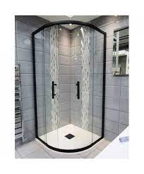 Aqua I6 Black Quadrant Shower Enclosure Double Sliding Door 900mm X 900mm X 1850mm High Quadrant Shower Quadrant Shower Enclosures Shower Enclosure