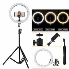 Portable Led Ring Light Tripod Stand Live Selfie Holder Usb Plug 10 Inch Fill Light For Youtube Tiktok Vk Vlog Makeup Sale Banggood Com