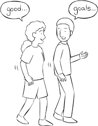 Whilst it's human nature to engage in conversation with others — to be friendly — unfortunately this is not the time to do that, dr. Download Hd Back Two People Talking To Each Other And Reflecting Exercise Transparent Png Image Nicepng Com