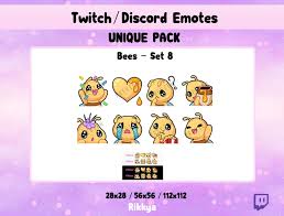 Twitch uses a system of emotes which can be used in chat. Twitch Discord Emotes Bees Twitch Etsy Pinterest Bee