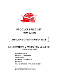 Harga baru produk hai o. Malaysia Hai O Price List Pages 1 11 Flip Pdf Download Fliphtml5