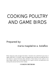 Check spelling or type a new query. Cooking Poultry And Game Birds Boiling Grilling
