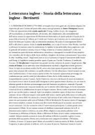 Accusata di furto dalle sue padrone, le sorelle emily e lavinia skinner, la domestica gladvs è licenziata. Bertinetti Letteratura Inglese Riassunti Docsity
