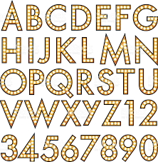 544 theater marquee alphabet free vectors on ai, svg, eps or cdr. Illuminated Sign Alphabet Marquee Bulbs Letters Vector Clipart Illustration Digital Alphabet Lettering Illuminated Signs