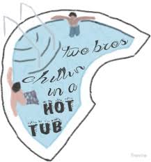 You Just Have To Say That You Re Fine Vine Two Bros Chillin In A Hot Tub Sticker By Finevine Red Bubble Stickers Bubble Stickers Wendy Anime